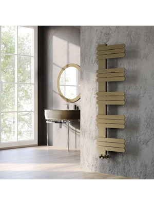 Lojimax Alüminyum Dekoratif Havlupan Nummo 1120 x 450 12  Dilim | Mat Bronz | Yüksek Isıl Güç | 5 Yıl Üretici Garantisi