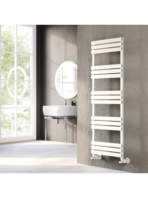 Lojimax Alüminyum Dekoratif Havlupan Talia 700 x 500   | Dokulu Beyaz | Yüksek Isıl Güç | 5 Yıl Üretici Garantisi