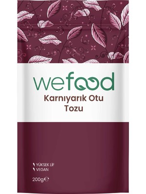 Wefood Karnıyarık Otu Tozu 200 gr Yüksek Lifli Doğal ve Katkısız Alternatif 8682392174181