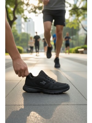 Enoch Unisex Beyaz Yüksek Tabanlı Bağcıklı Yürüyüş ve Koşu Spor Ayakkabı Günlük Sneaker