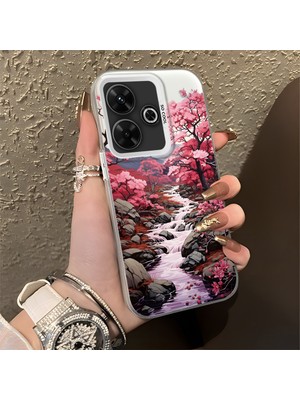 HONTINGA Poco M6 ile Uyumlu Kılıfı Silikon Kenar Sert Arka Düşüme Önleyici Basitlik Anti Düşme Kamera Korumali Manzara Desen Telefon Kılıfı Kadın ve Erkek Için Uygundur K1-0581