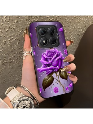 HONTINGA Poco X7 ile Uyumlu Kılıfı Silikon Kenar Sert Arka Düşüme Önleyici Basitlik Anti Düşme Kamera Korumali Manzara Desen Telefon Kılıfı Kadın ve Erkek Için Uygundur K1-0581