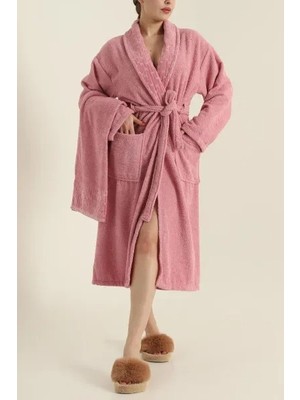 Bella Home Su Yolu 2 Parça Bornoz Takımı - Bornoz & Baş Havlusu - %100 Cotton