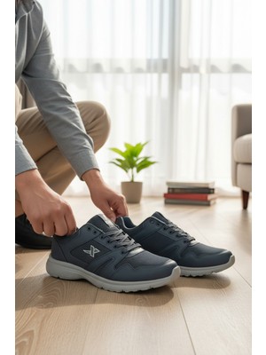 Enoch Unisex Beyaz Yüksek Tabanlı Bağcıklı Yürüyüş ve Koşu Spor Ayakkabı Günlük Sneaker