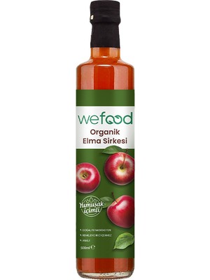 Wefood Organik Elma Sirkesi 500 ml Doğal Fermentasyon ile Üretilmiş Aromalı Ürün