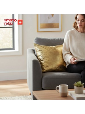 Smarto Relax Antibakteriyel Desenli Dekoratif Dolgulu  Kırlent 47X47 cm