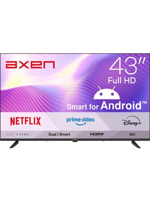 Axen AX43FPRL-A14S  43" 109 Ekran Uydu Alıcılı Full HD Android Smart LED TV