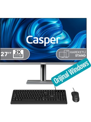 Casper Nirvana A87.1362-DF00R-V-G Intel Core I7-13620H 32GB RAM 1TB NVME SSD Windows 11 Pro All In One