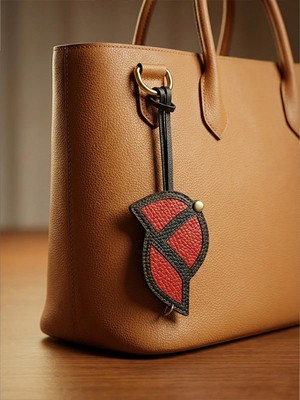 Yedideri Şapka Gerçek Deri Çanta Süsü