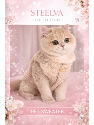 Steelva Krem Rengi Polar Kedi & Köpek Yeleği Pet Kıyafeti