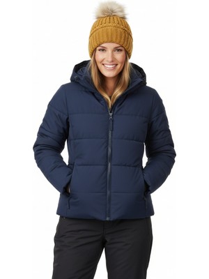 Ottoland Kadın Kışlık Kalın Ponponlu Bere Pamuklu Örgü Modelli Sıcak Tutar Esnek Rüzgar Geçirmez