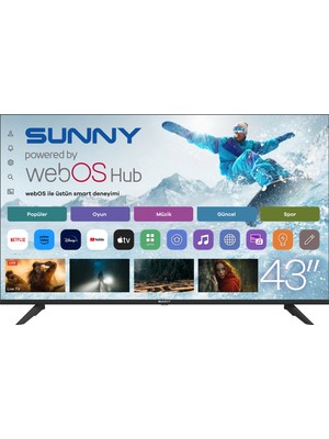 Sunny SN43FMLN-W02S 43'' 109 Ekran Uydu Alıcılı Full HD webOS LED TV