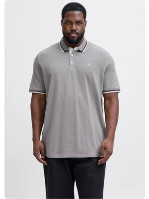Jack & Jones Jack&jones 12143859 Jjepaulos Polo Yaka Noos Battal Buyuk Beden Kısa Kol Tshırt