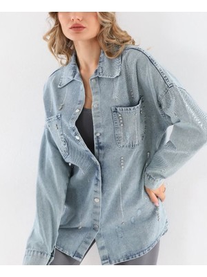 Les Valles Taş Detaylı Kot Ceket