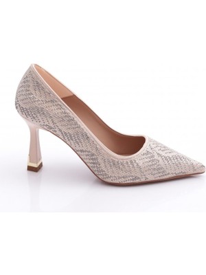 Dgn 7701 Kadin Taşli Topuklu Ayakkabi