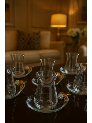 Elta Collection Özel Seri 6'lı Gümüş Çay Seti , Çay Takımı , Hediyelik , Çeyizlik