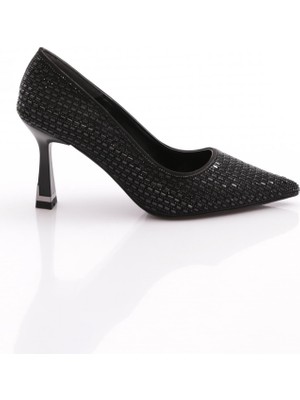 Dgn 7715 Kadin Taşli Topuklu Ayakkabi