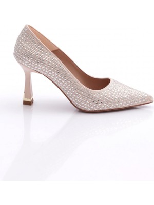 Dgn 7715 Kadin Taşli Topuklu Ayakkabi