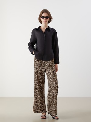 Lc Waikiki Yeni Sezon Beli Lastikli Leopar Desenli Kadın Pantolon