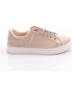 Dgn 2475 Kadin Taş Ip Bağcikli Sneaker Ayakkabi