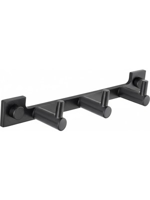 Tema Prima 3'lü Set Askılık (Mat Siyah)