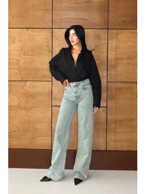 Lacarino 7937 Wıde Leg Kadın Jean Pantolon