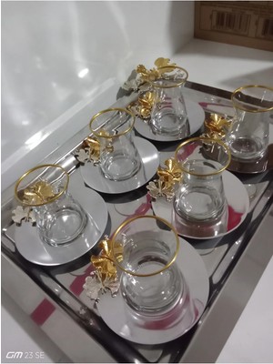 Elta Collection 6 Kişilik Çay Seti Kelebek Detaylı