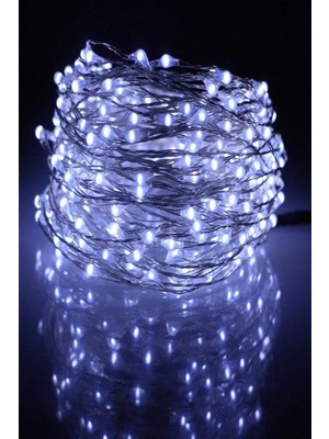 Pilli 5 Metre Dekoratif LED Beyaz Aydınlatma Süsleme Lambası
