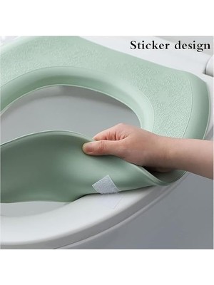 Banyo Klozet Kapağı, 9X42CM Kendinden Yapışkanlı Isıtıcılı Yastık, Yıkanabilir Sağlıklı Klozet Kapağı Pedi, Silikon Köpük Yüksek Köpüklü Yapışkan