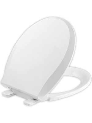 Yavaş Kapanan Yuvarlak Klozet Kapağı Standart Klozet Kapağı, Sessiz Klozet Kapağı Klozet Kapağı Dayanıklı Gevşemeyi Reddetti, Kurulumu ve Temizliği Kolay, Beyaz