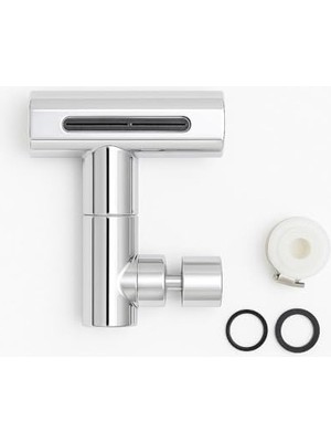 360° Dönebilen Çift Taraflı Lavabo Musluğu – Krom Kaplama, Su Tasarruflu, Pirinç Gövdeli, Pilli/adaptörlü, Banyo ve Mutfak Için Dayanıklı ve Şık Musluk