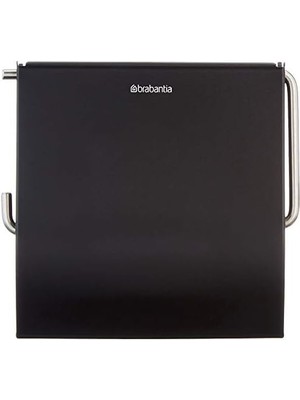 108600 Tuvalet Kağıdı Tutacağı, Paslanmaz Çelik, Mat Siyah, 30 x 20 x 10 cm