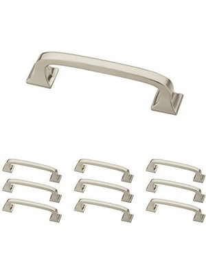 Dolap Çekme, Nikel, 3'ü (76 Mm) Çekmece Kolu, 10'lu Paket, P29521K-SN-B