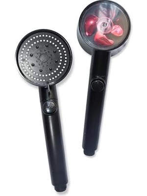 Duş Başlığı Ayarlı Turbo Fanlı Siyah KTX-2999