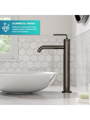 Novis Tek Saplı Lavabo Banyo Musluğu Açılır Tahliye ile Mat Siyah KVF-1220MB