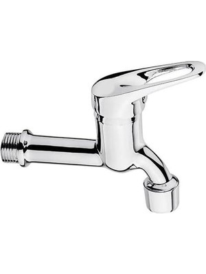 Krom Duvardan Tekli Mix Musluk Aç Kapa Lavabo Wc Tuvalet Bahçe Musluğu