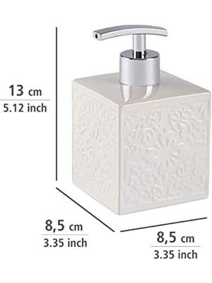 Cordoba Sabunluk Beyaz Seramik Sıvı Sabunluk Beyaz