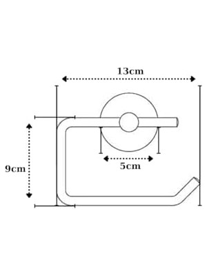 Krom Metal Kapaksız Tuvalet Kağıtlığı | Banyo Içi Tuvalet Kağıdı Askısı | Otel Buklet Serisi