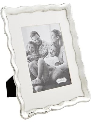 Mud Pie Dalgalı Metal 5x7 Çerçeve; 11" x 8 1/2"