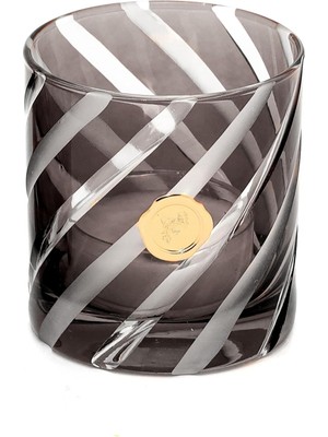 Siyah Spiral Kesme Cam Mumluk