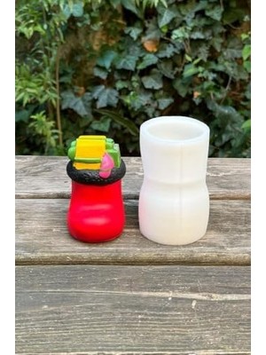 3D Christmas Dilek Çorabı Silikon Mum Kalıbı