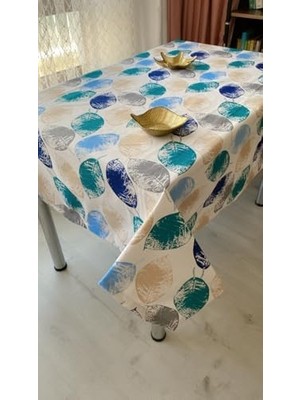 Masa Örtüsü Sıvı Geçirmez 150 x 180 cm (Mavi Yaprak)