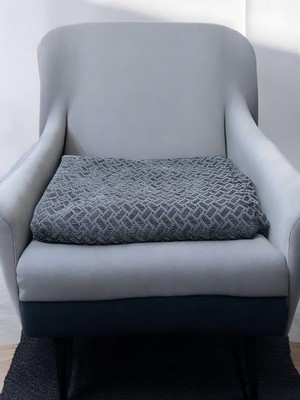 Şönil Kadife Koltuk Örtüsü, Çekyat Örtüsü, Kanepe Örtüsü, Koltuk Şalı (Antrasit Renk) (180X220CM)