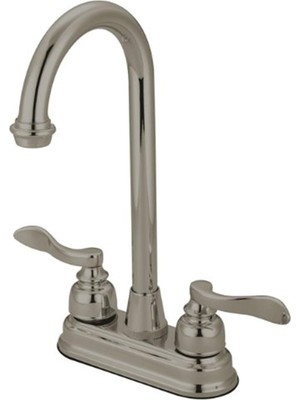 Pirinç KB8498NFL Nuwave French 10,2 cm Bar Musluk, Saten Nikel