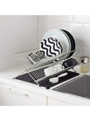 Nysköljd 44X36 cm Koyu Gri Bulaşık Kurutma Pedi Örtüsü Koyu Gri