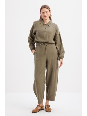 Allday 24DS77093AL0 Cepli Müslin Kadın Pantolon