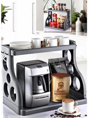 Mutfak ve Banyo Tezgah Üstü 2 Katlı Organizer – Düzenleyici Raf, Çok Amaçlı Saklama