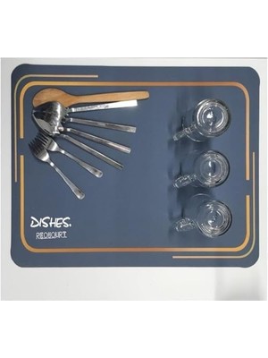 Makkam Tezgah Üstü Bulaşık Kurutma Matı,mutfak Matı, Tezgah Üstü Kaymaz Kurulama Örtüsü,bulaşık Kurutma Matı (Karışık, 40X50)