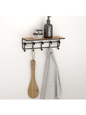 Yapışkanlı Askılı Raf ST170 Mat Siyah