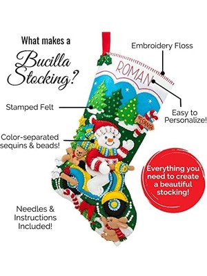 Bucilla Candy Çorap Keçe Aplike Seti, 18 Uzun